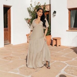 Fashion Nova Sand Maxi Dress